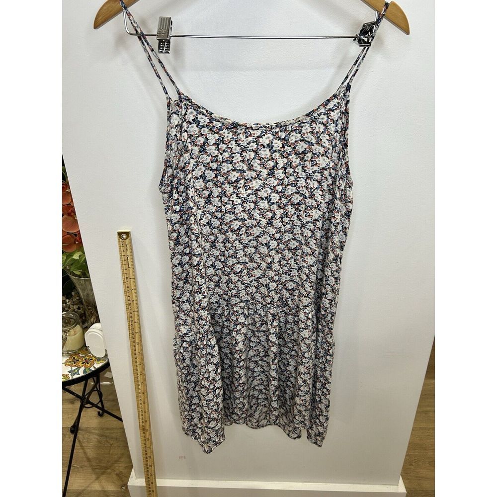 Elodie Floral Spaghetti Strap Mini Summer Dress Size S Lightweight‎ Lace Up Back
